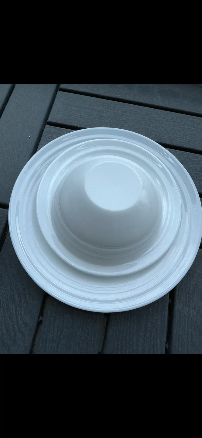 White Ceramic Dinnerware Set 12pc image indicator(3)