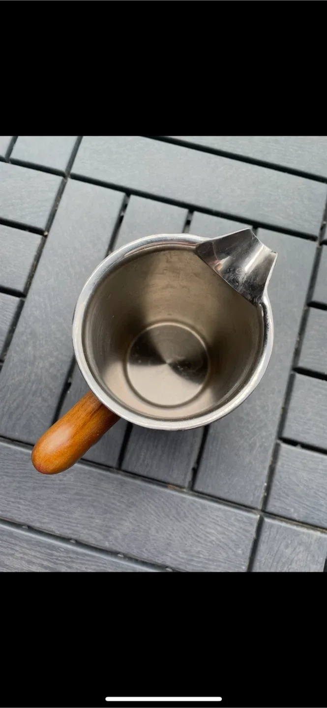 Stainless Steel Milk Jug with Wooden Handle image indicator(2)