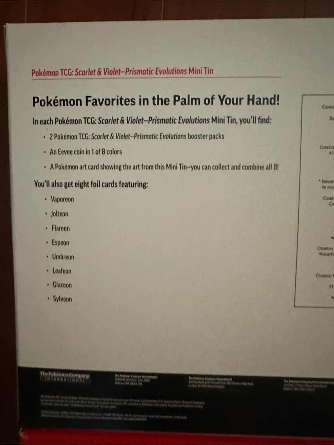 Pokemon TCG Scarlet & Violet Prismatic Evolutions Mini Tins image indicator(4)