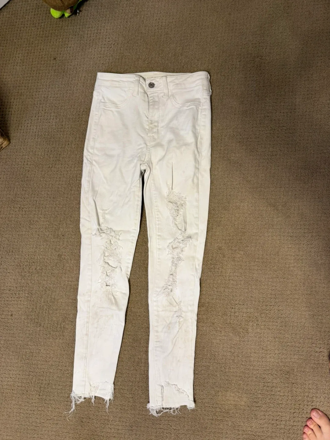 American Eagle White Super Stretch Jeans thumbnail