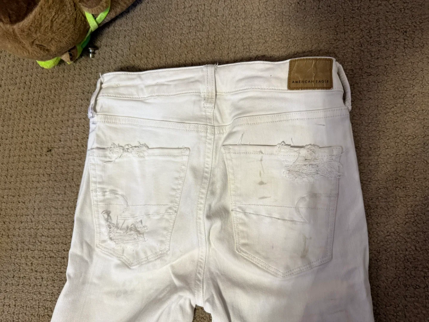 American Eagle White Super Stretch Jeans image indicator(2)