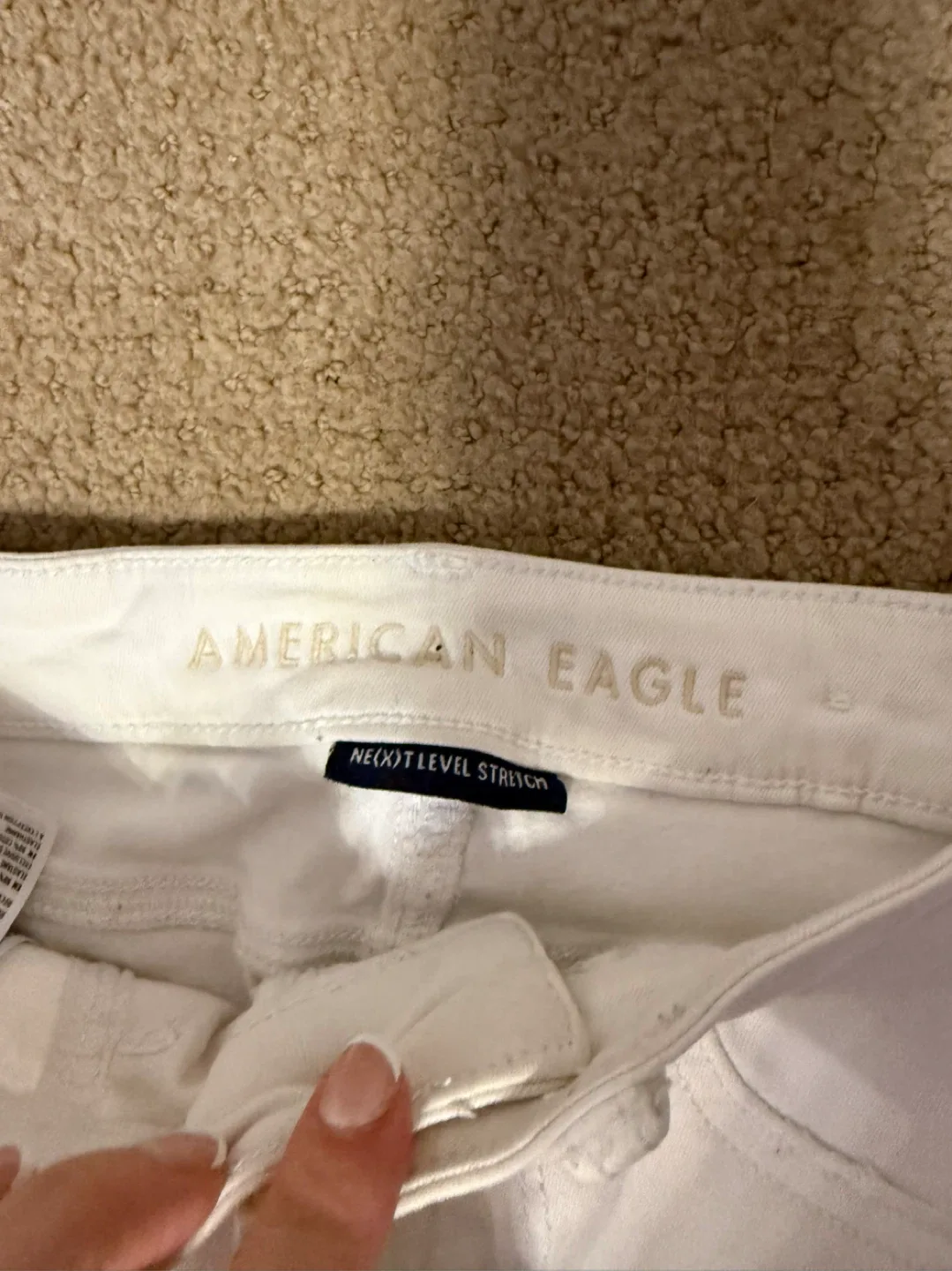 American Eagle White Super Stretch Jeans image indicator(3)