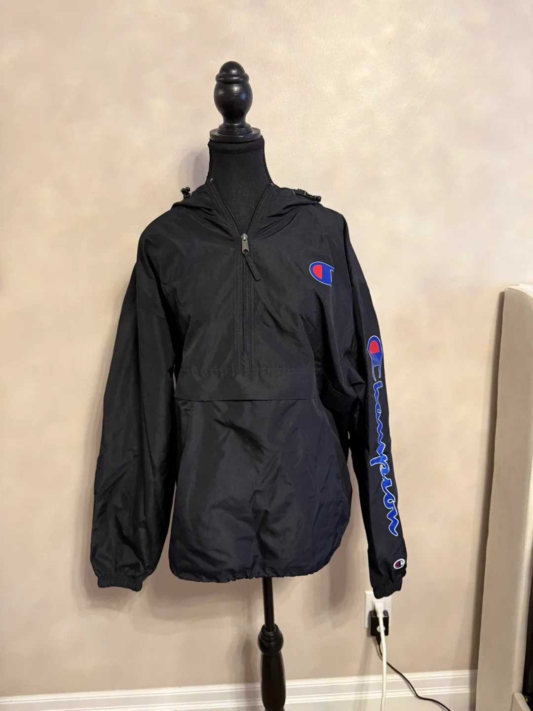 Champion Black Windbreaker thumbnail