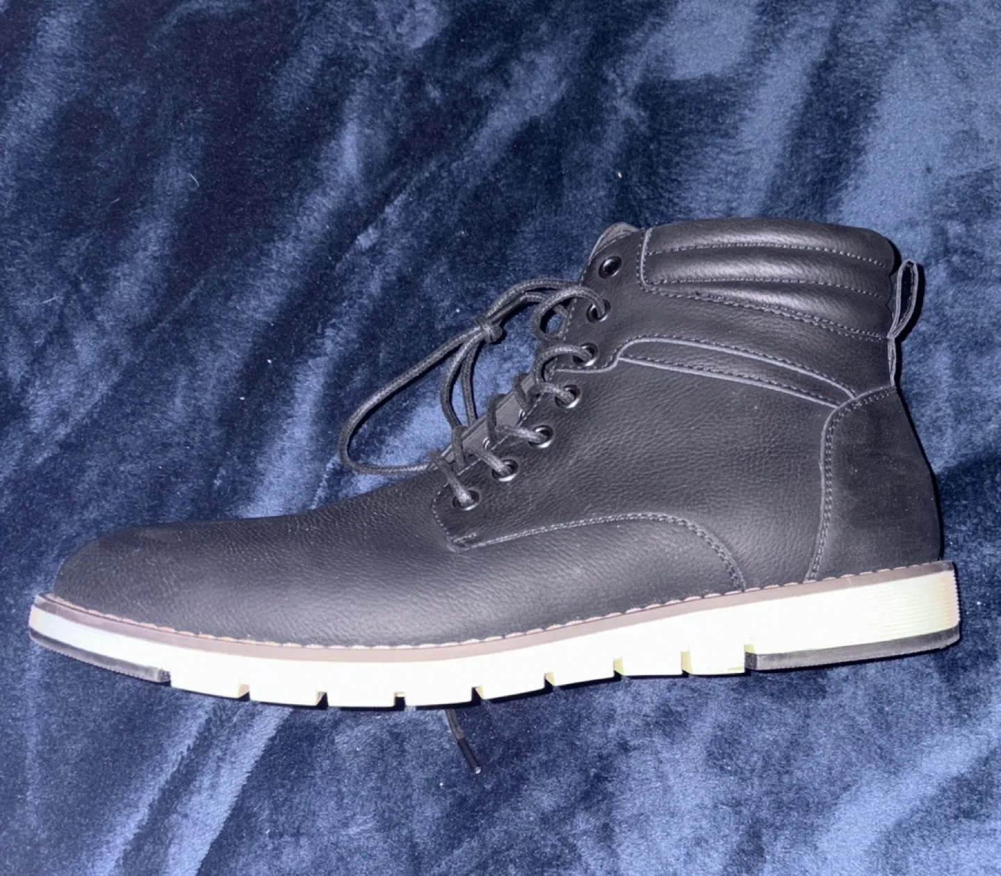 Steve Madden Men's Black Leather Boots Size 10 image indicator(4)