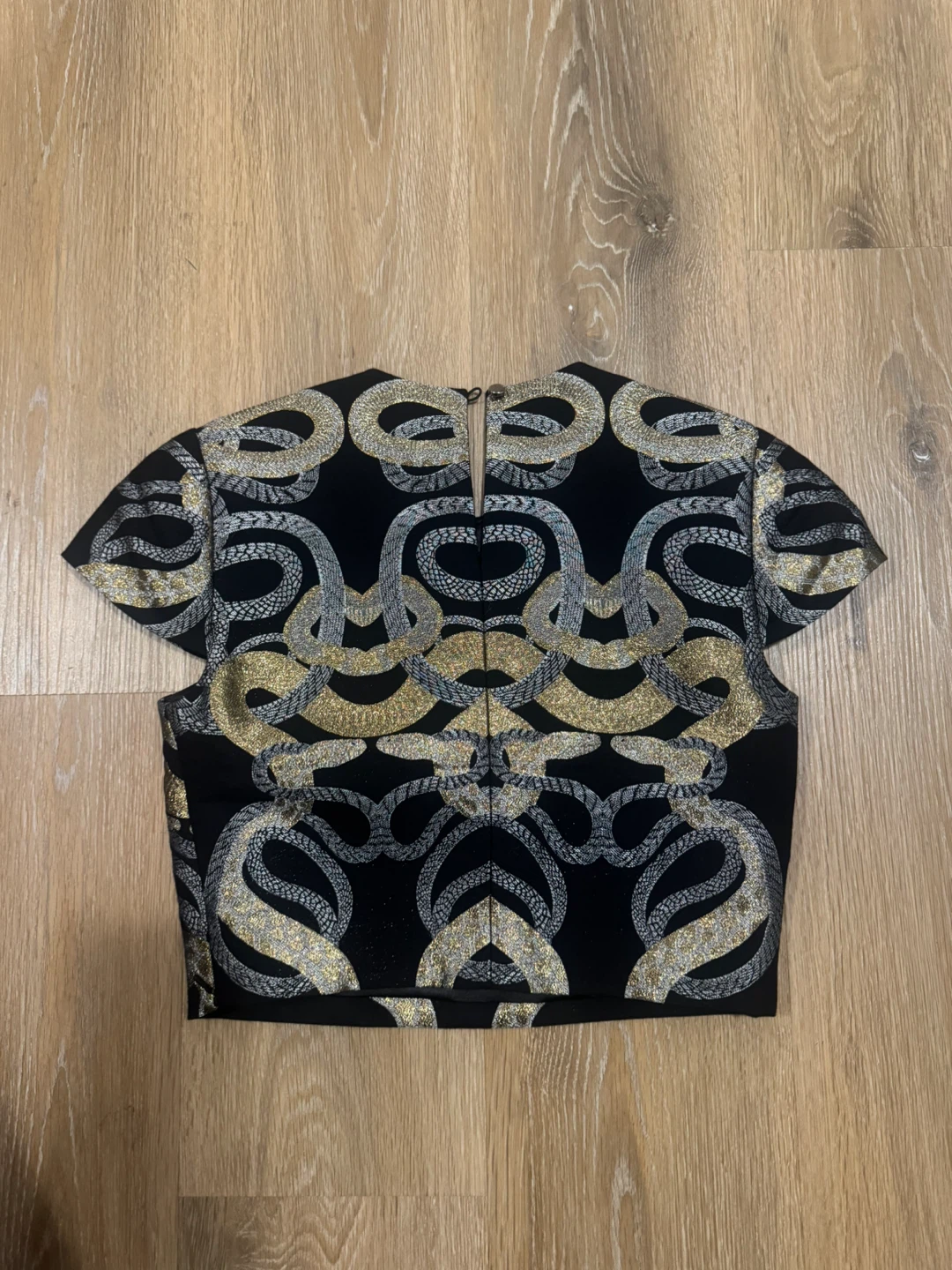 Ted Baker Eowyn Snake Jacquard Crop Top Size 0 - photo 3