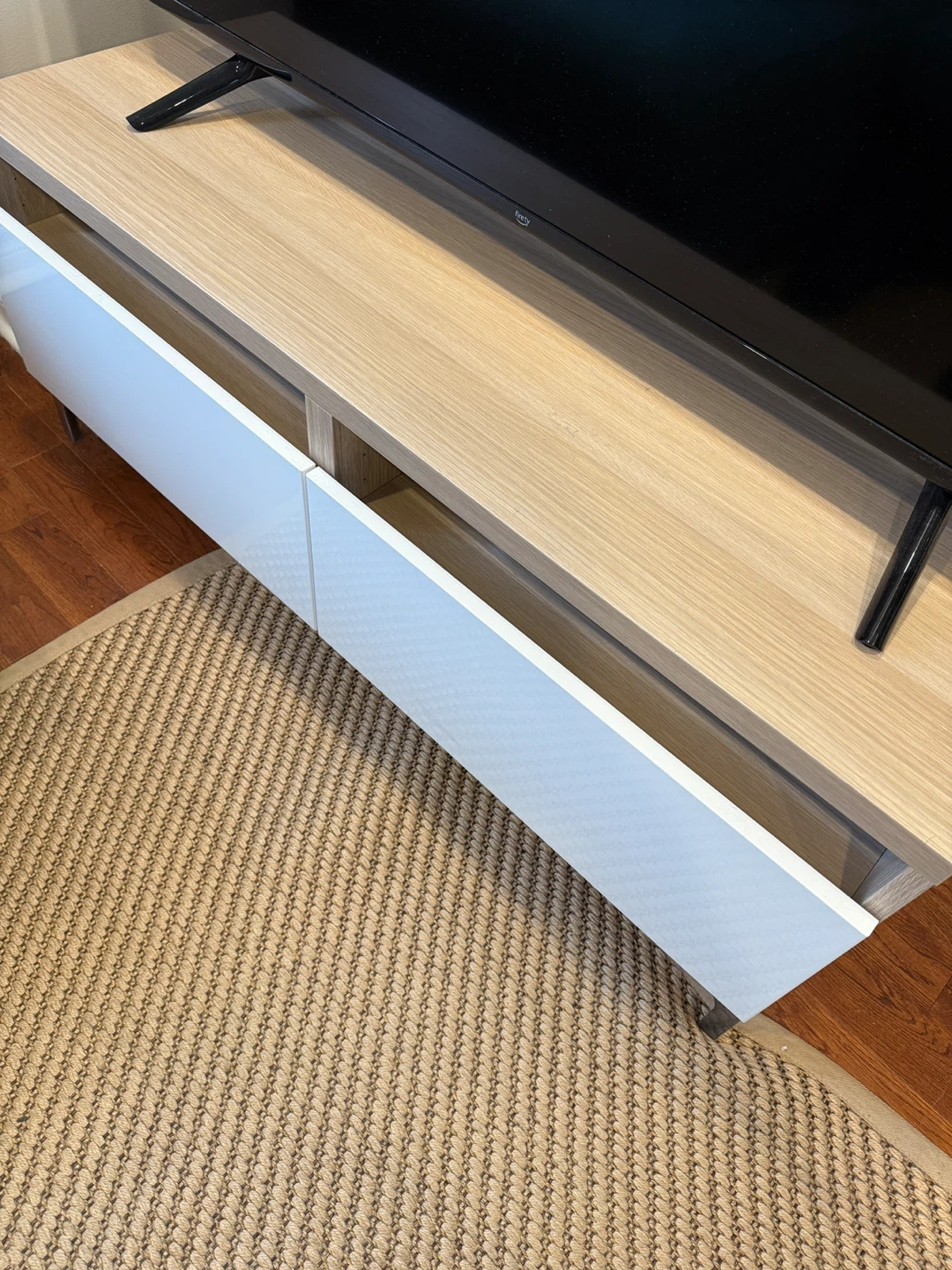 Oak & White TV Stand/Media Console - photo 3