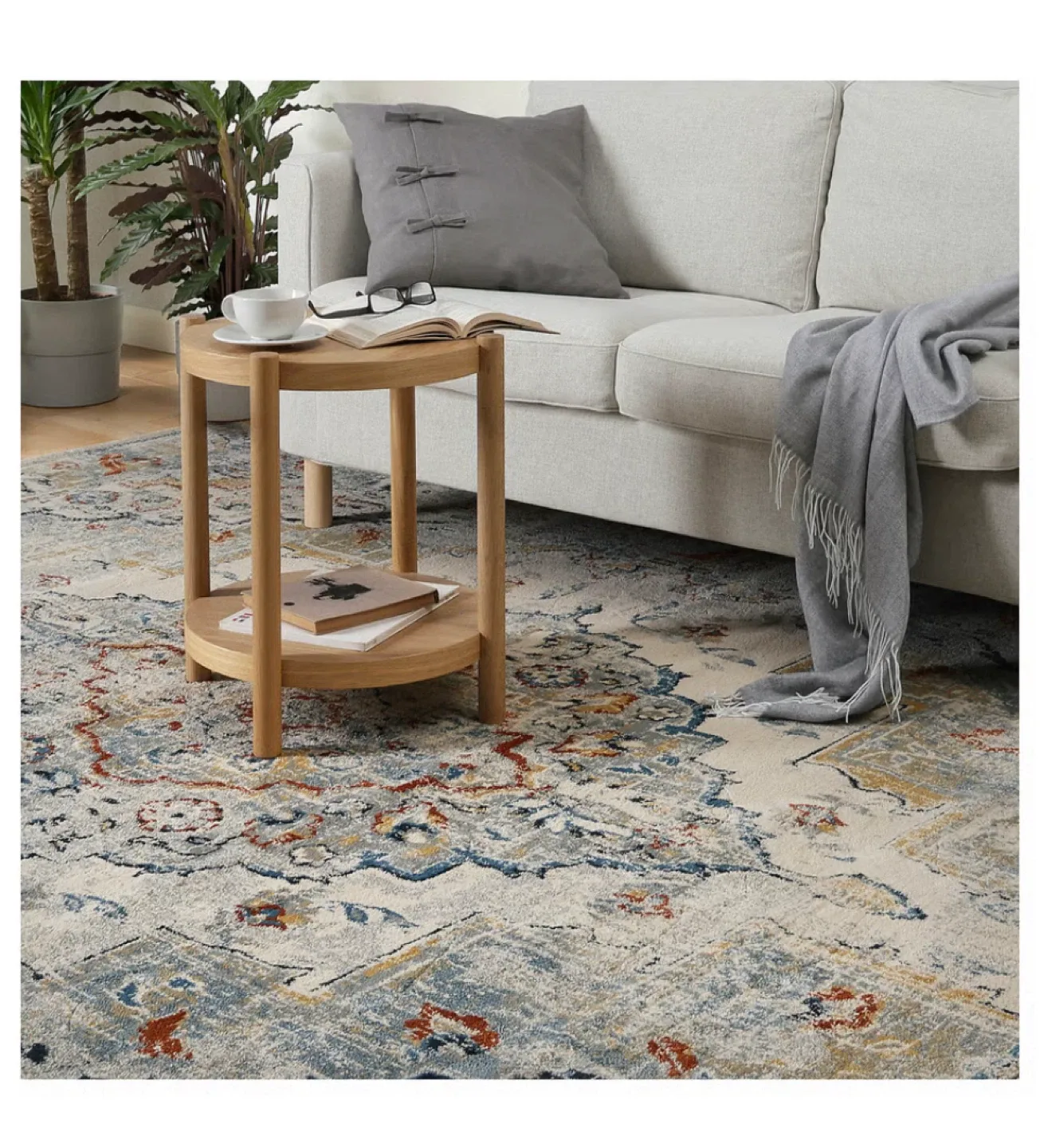 Brand new IKEA VEDBAK Rug, Blue/Beige image indicator(3)