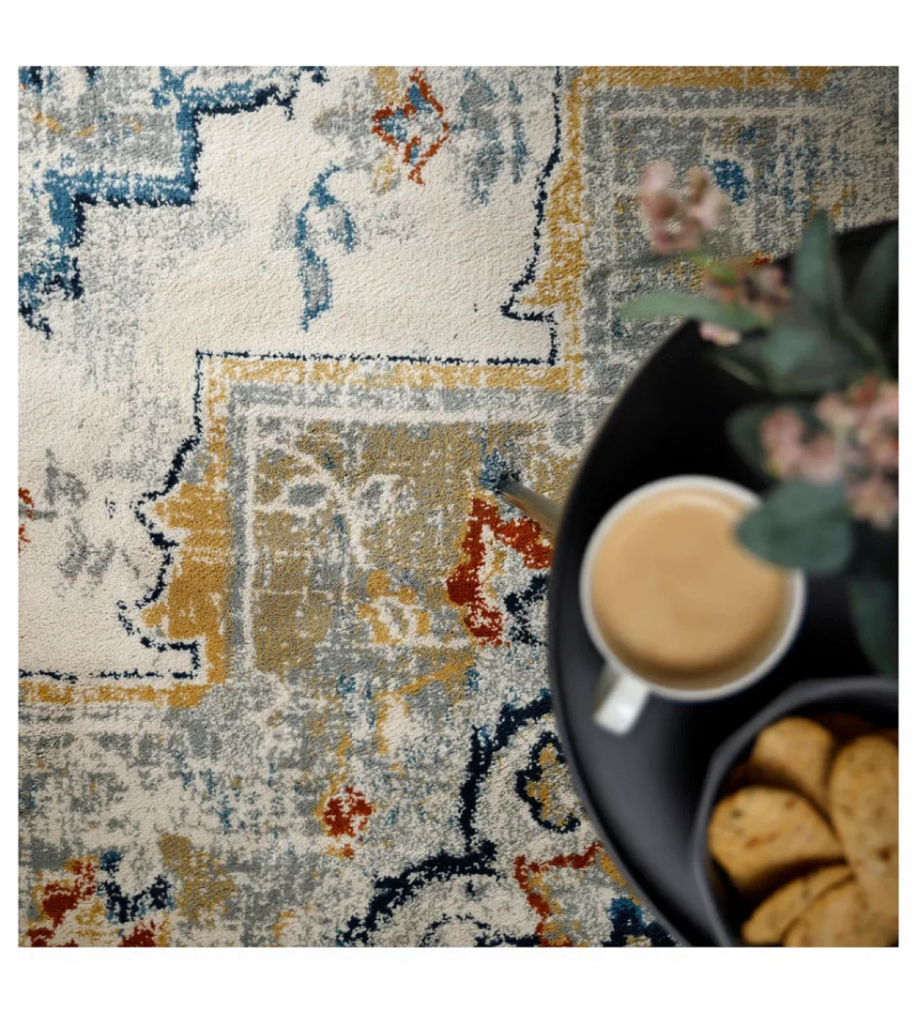 Brand new IKEA VEDBAK Rug, Blue/Beige image indicator(4)