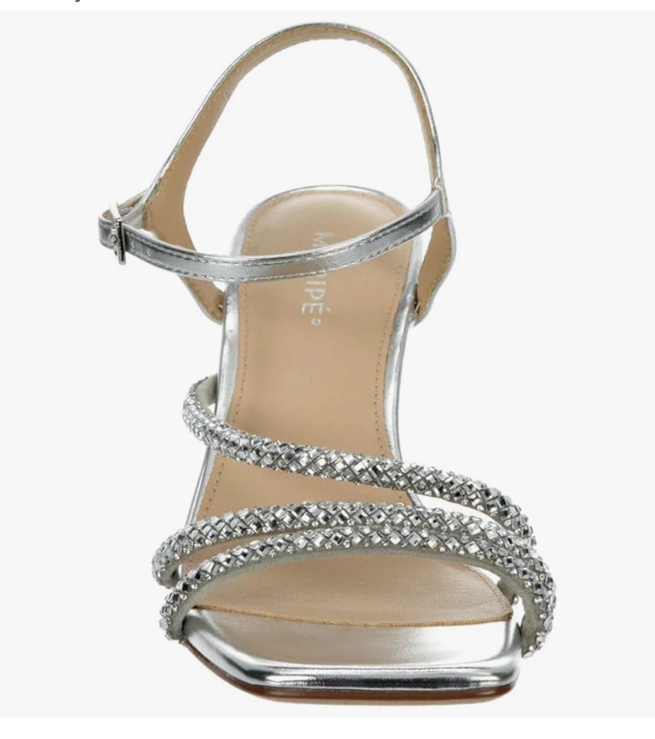 Size 8M Open Toe Strappy Slingback Kitten Heel Dressy Sandals