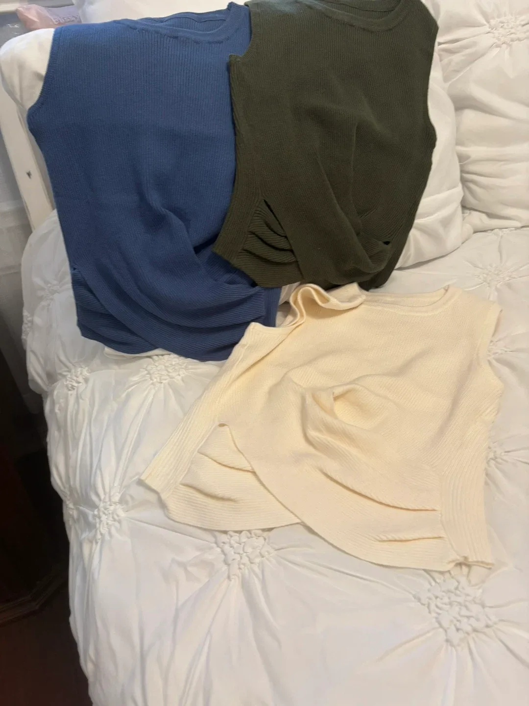 Twist Front Sleeveless Knit Top Bundle - Size Small image indicator(2)