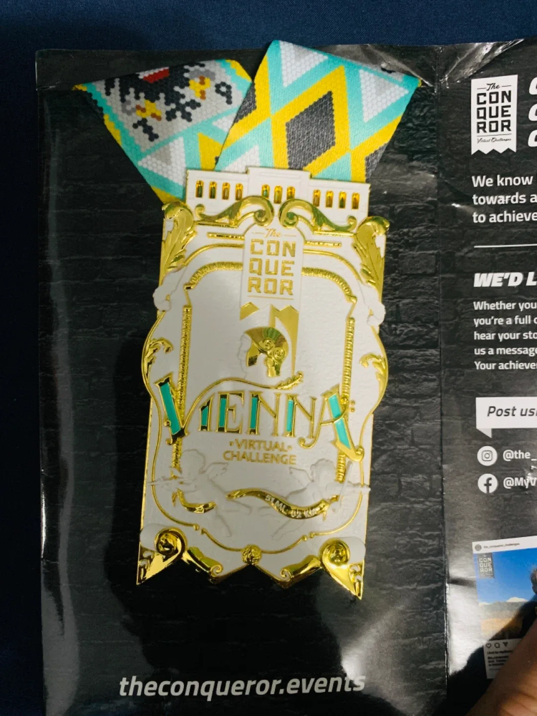 New Vienna The Conqueror Virtual Challenge Medal