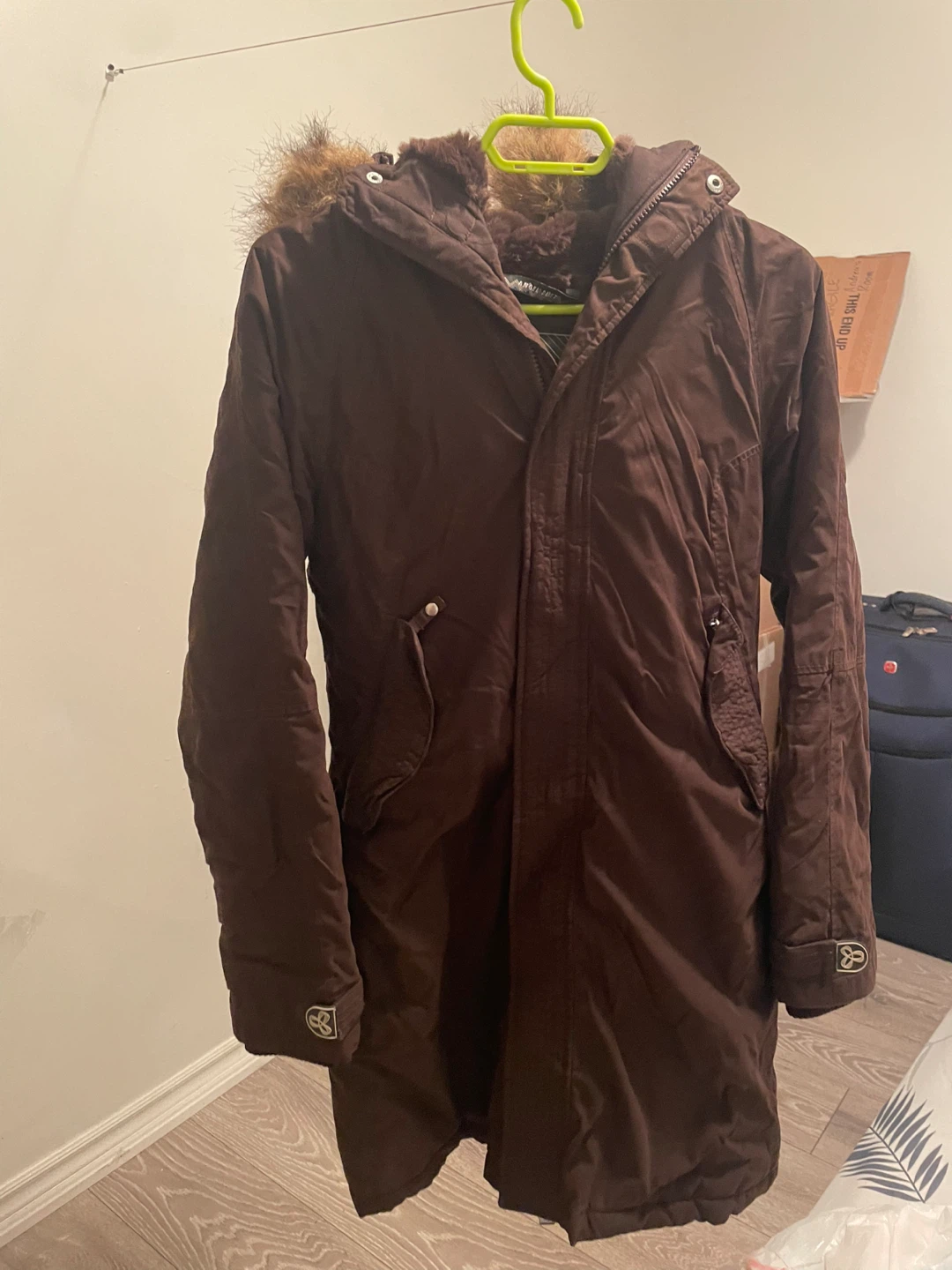 TNA Parka Coat with Faux Fur Hood