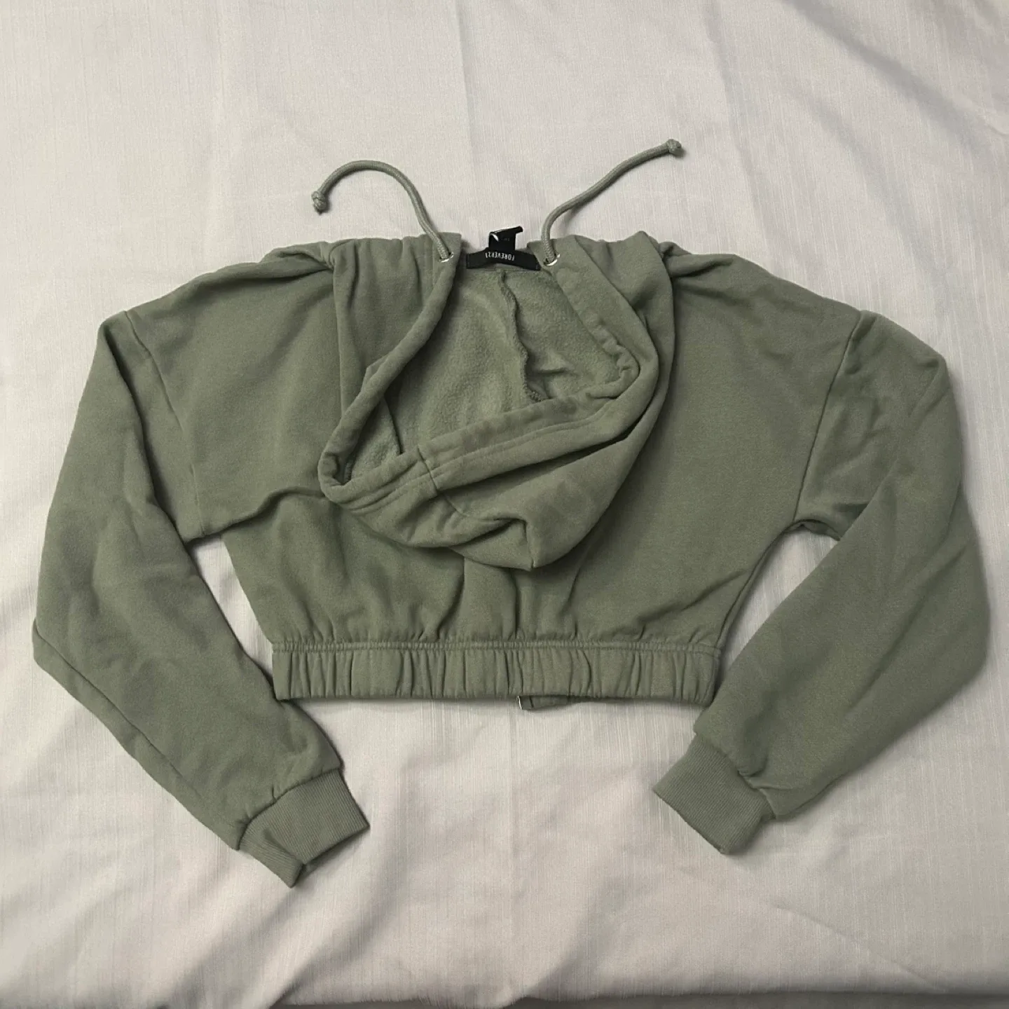 Forever 21 Crop Zip-Up Hoodie image indicator(3)
