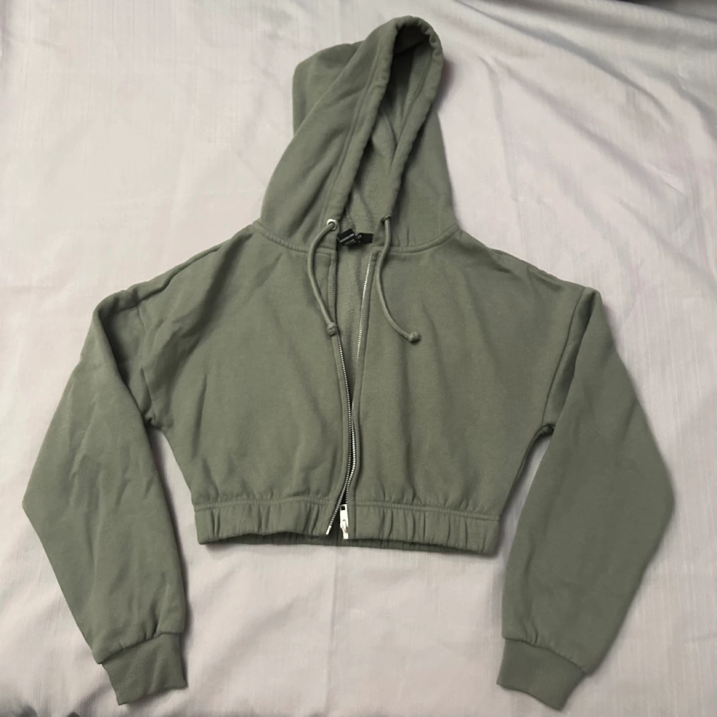 Forever 21 Crop Zip-Up Hoodie