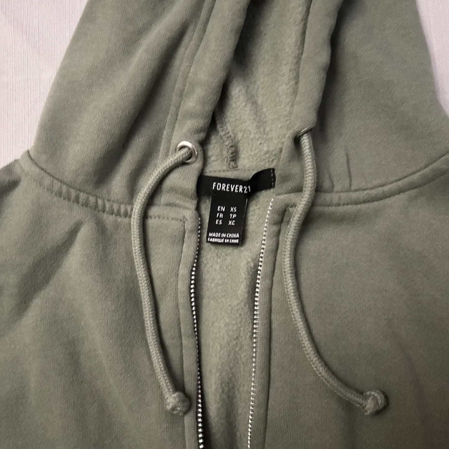 Forever 21 Crop Zip-Up Hoodie image indicator(2)