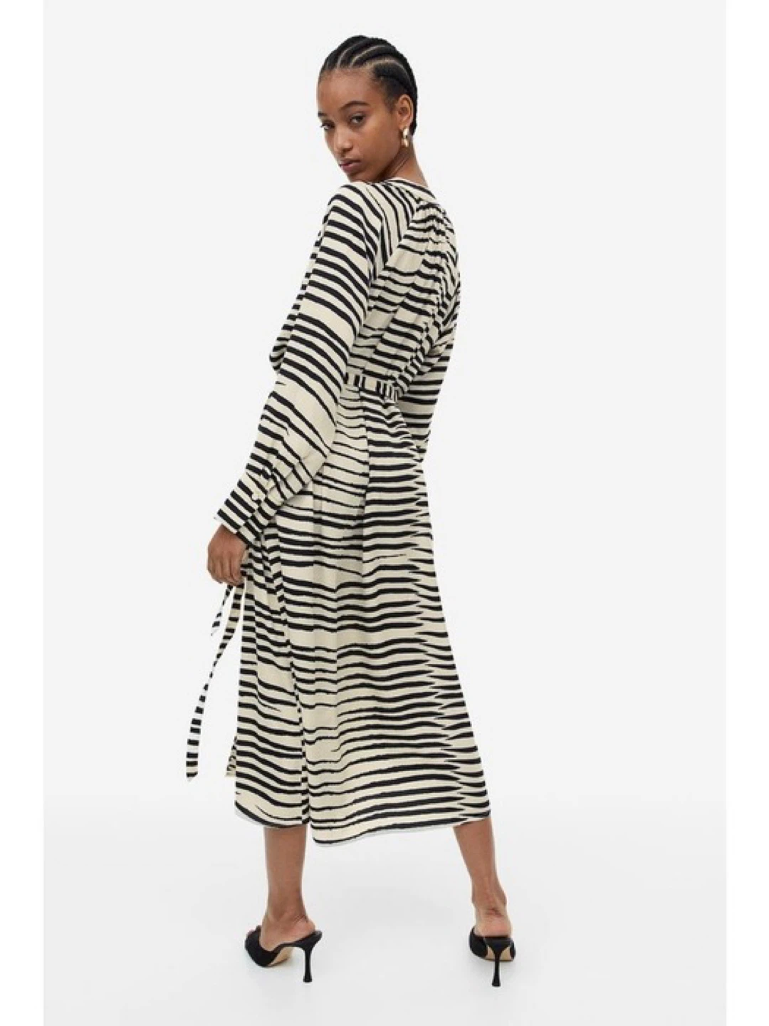 H&M Striped Midi Dress - Size XS