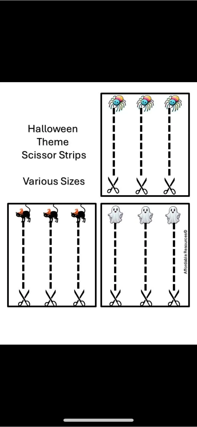 Scissor Cutting Halloween Strips thumbnail