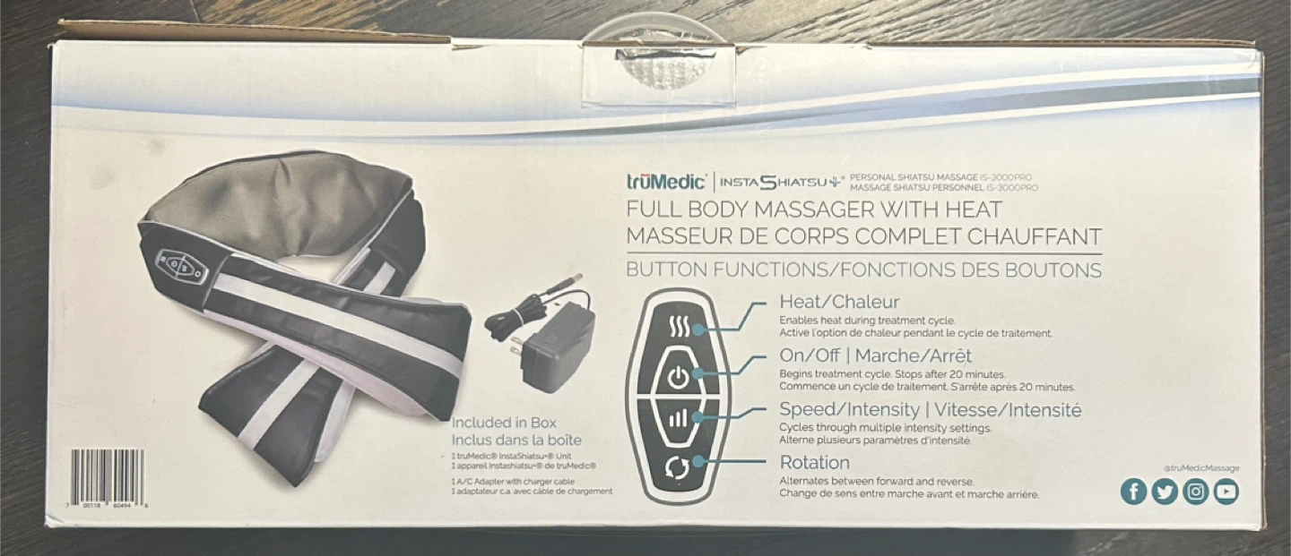 🥕truMedic InstaShiatsu+ IS-3000PRO Full Body Massager - photo 5