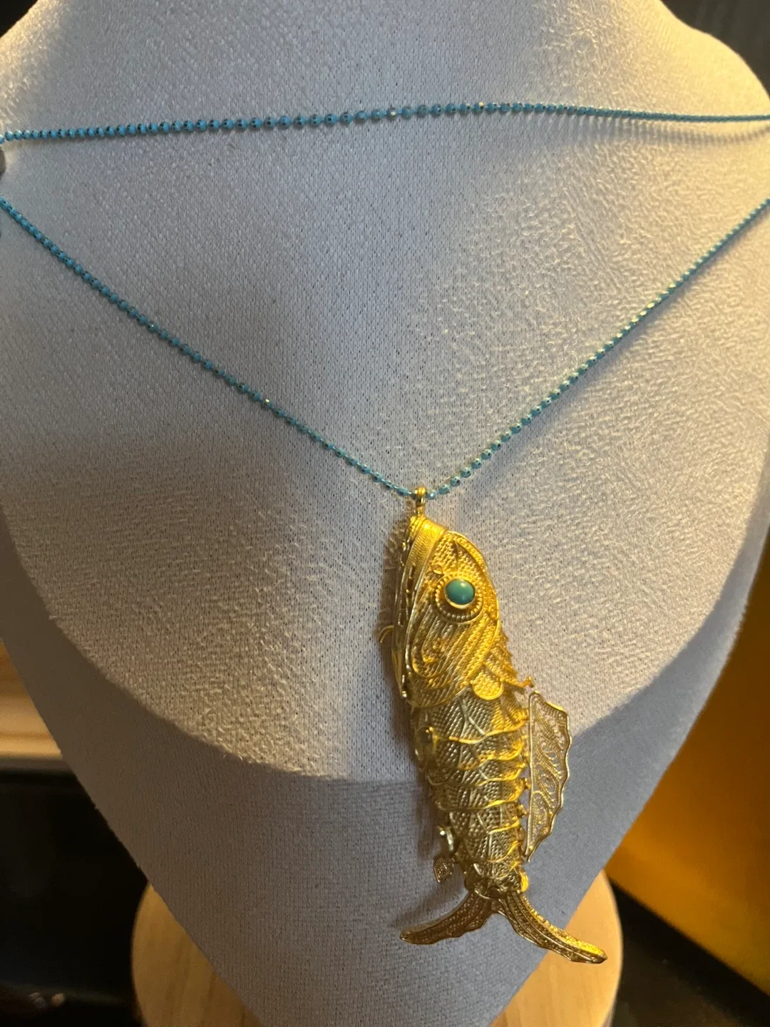 Gold-plated Fish Pendant Necklace image indicator(2)