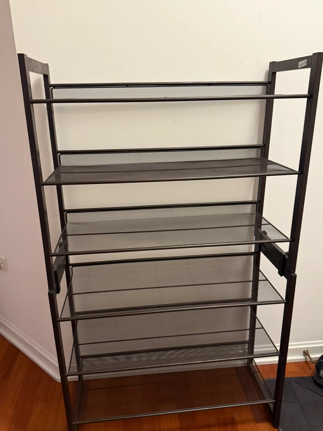 SONGMICS 6-Tier Shoe Rack, Black