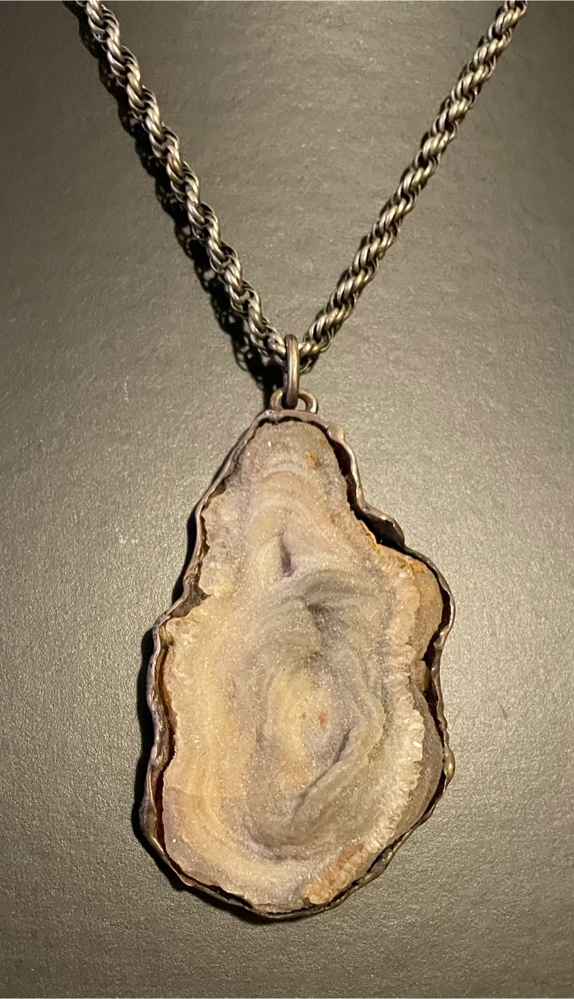 Druzy Quartz pendant necklace - photo 2