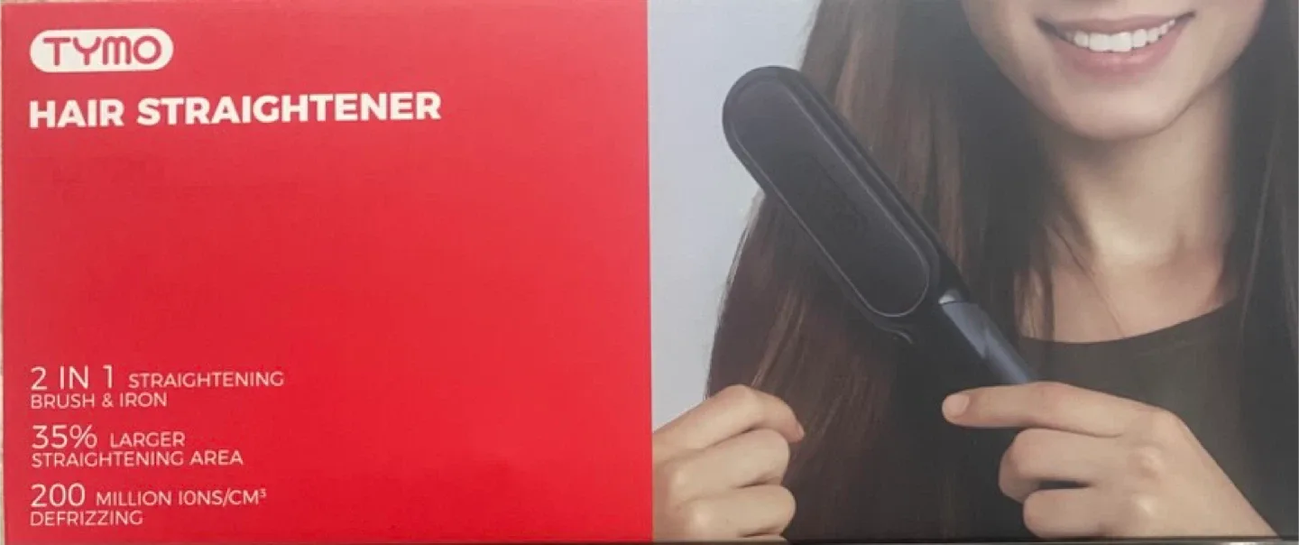 TYMO Hair Straightener Brush, Black thumbnail