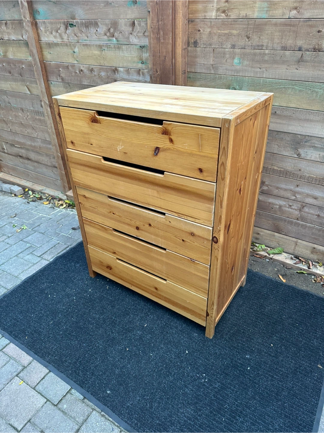 Wooden 5 Drawer Dresser