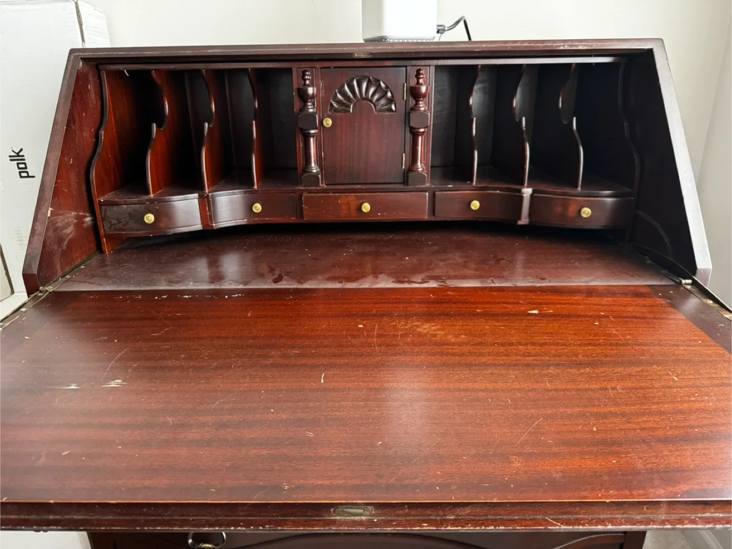 Vintage Maddox Tables Mahogany Secretary Desk image indicator(2)