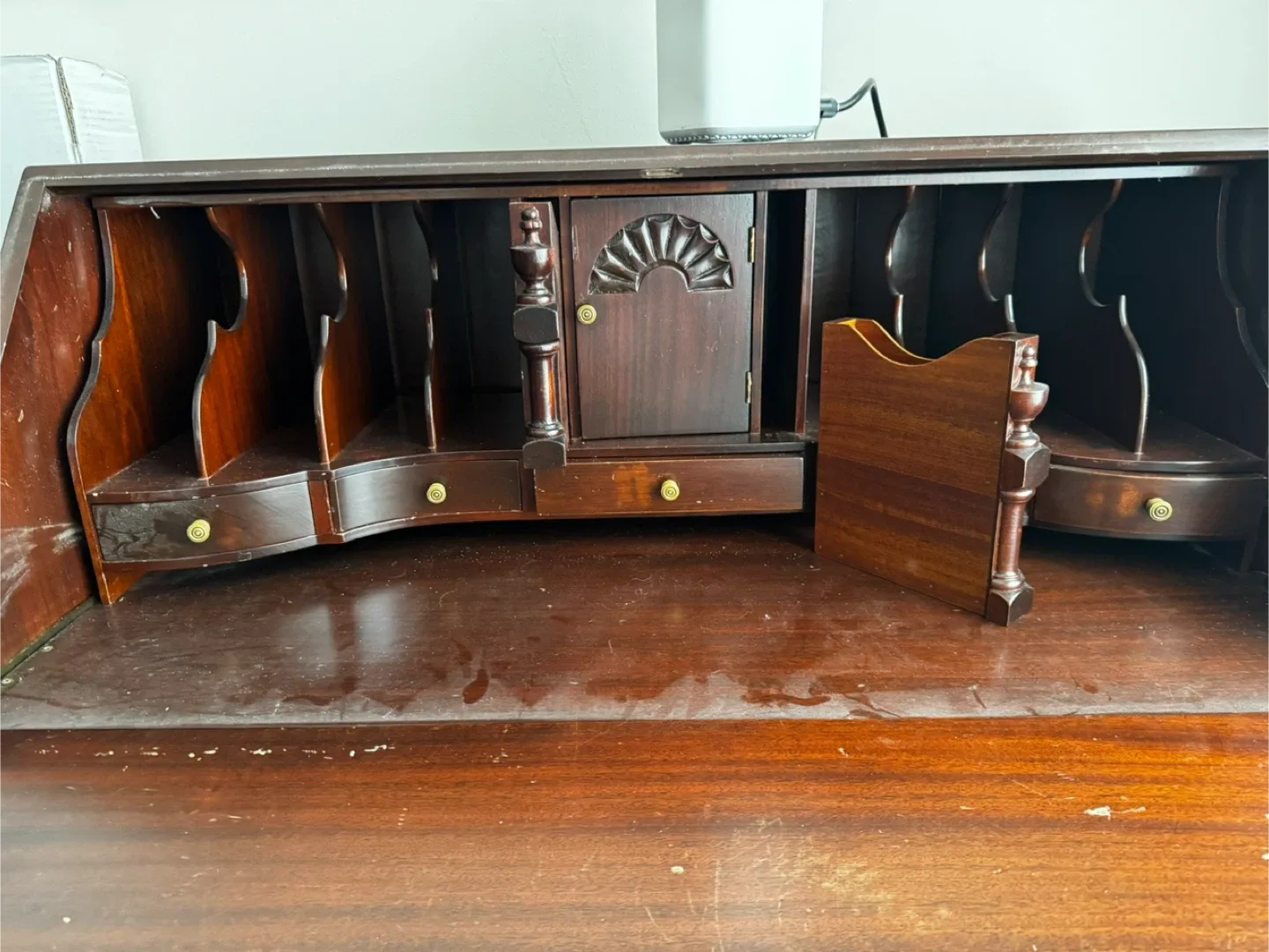 Vintage Maddox Tables Mahogany Secretary Desk image indicator(3)