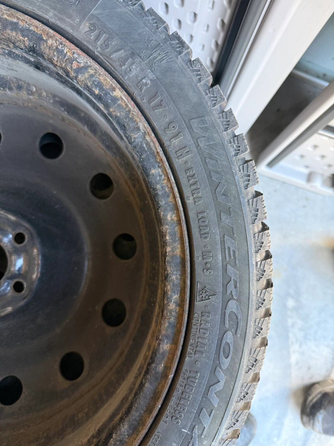 Continental Winter Tires 215/45R17 on Steel Rims - photo 2