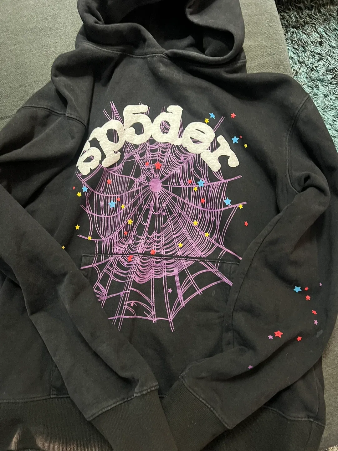 SP5DER Black Hoodie image indicator(2)