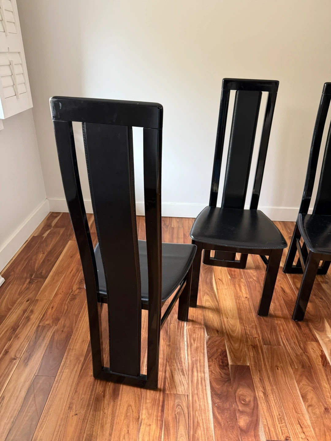 Set of 6 Black Dining Chairs