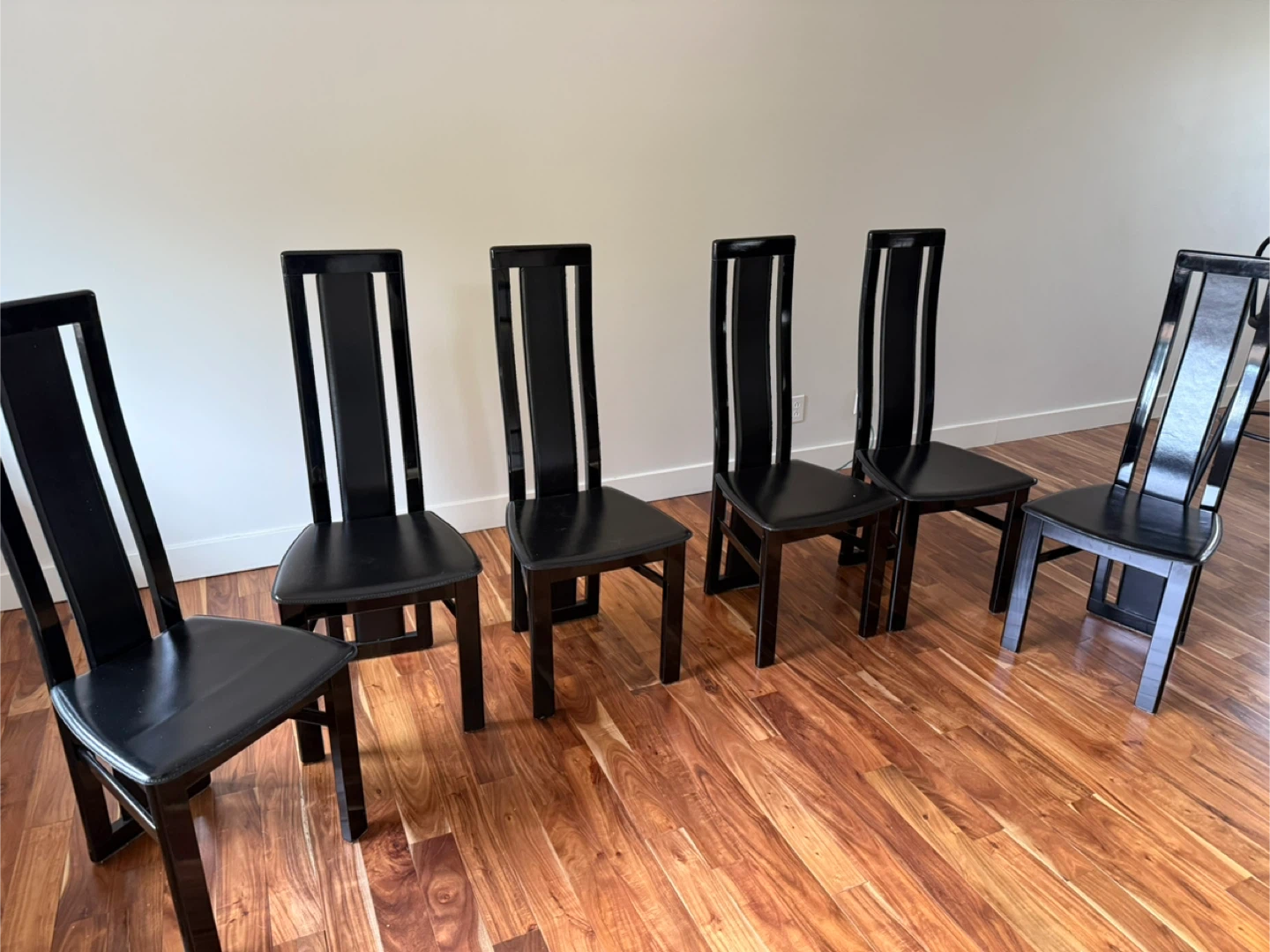 Set of 6 Black Dining Chairs - photo 3