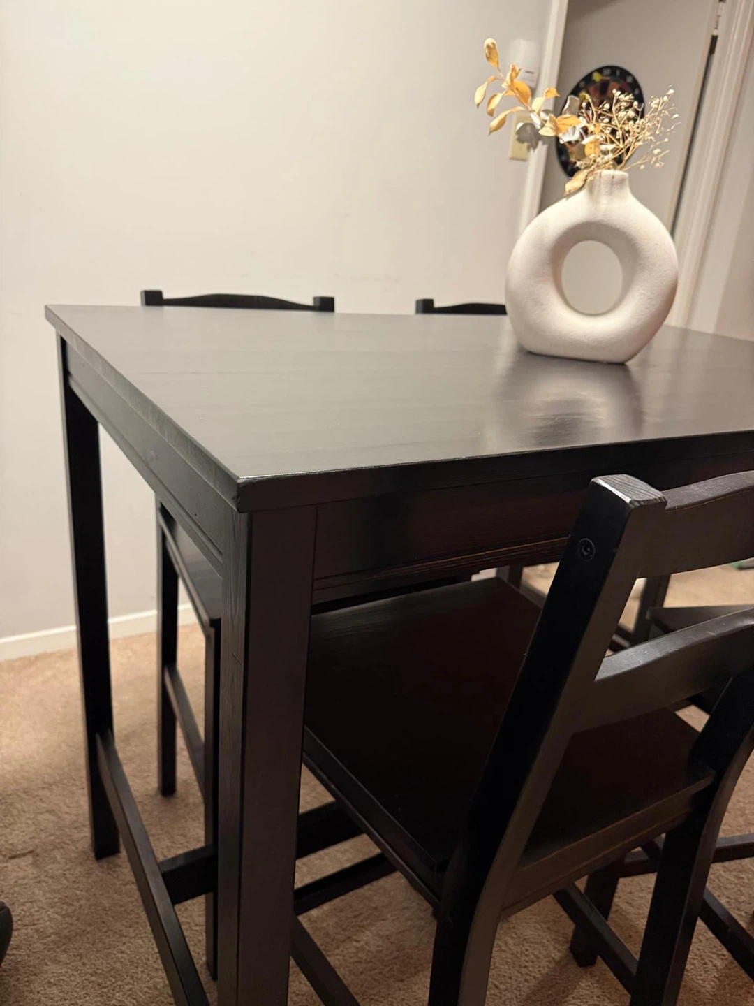 Black Dining Table with 4 Chairs - photo 5