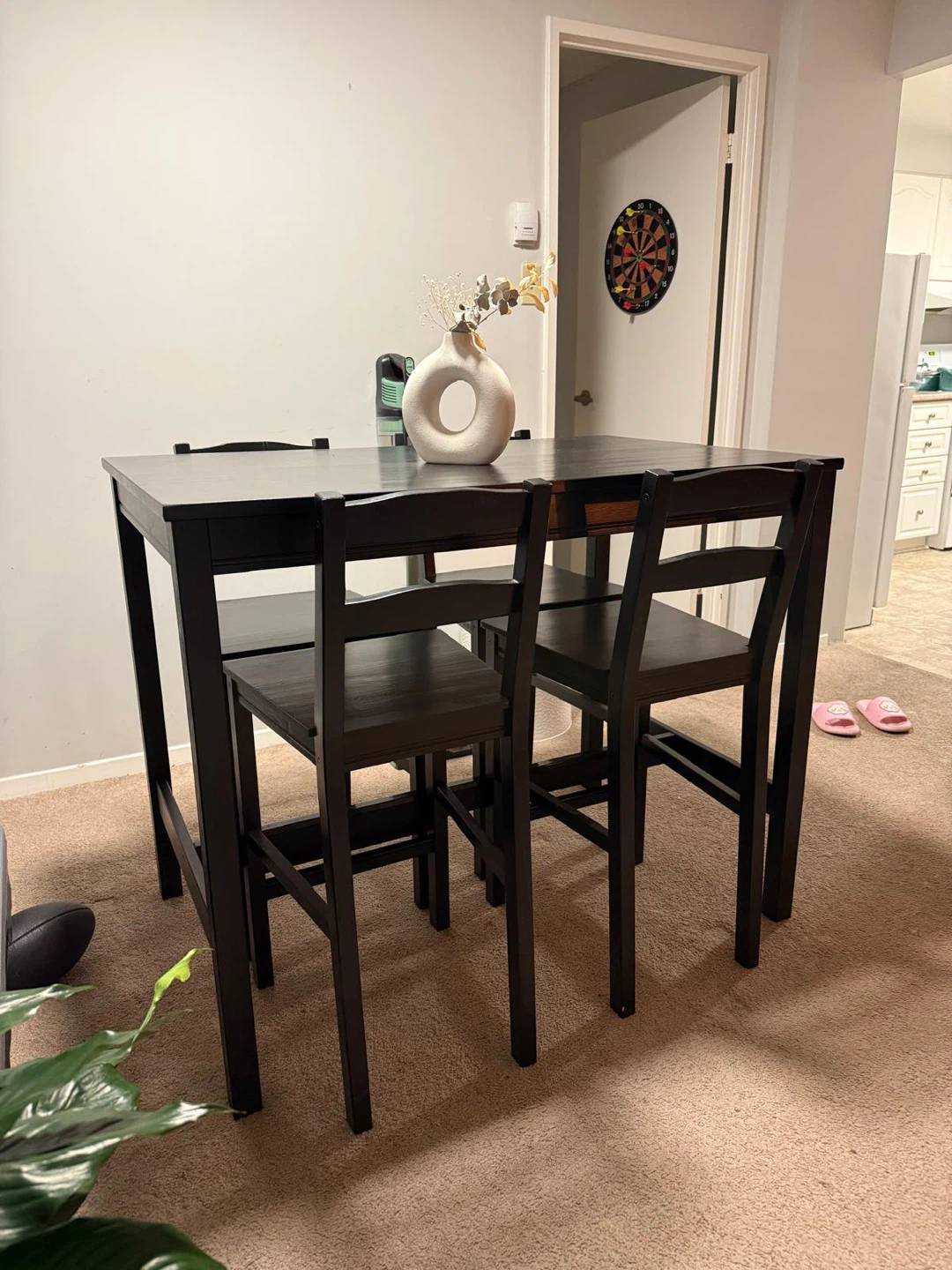 Black Dining Table with 4 Chairs - photo 2
