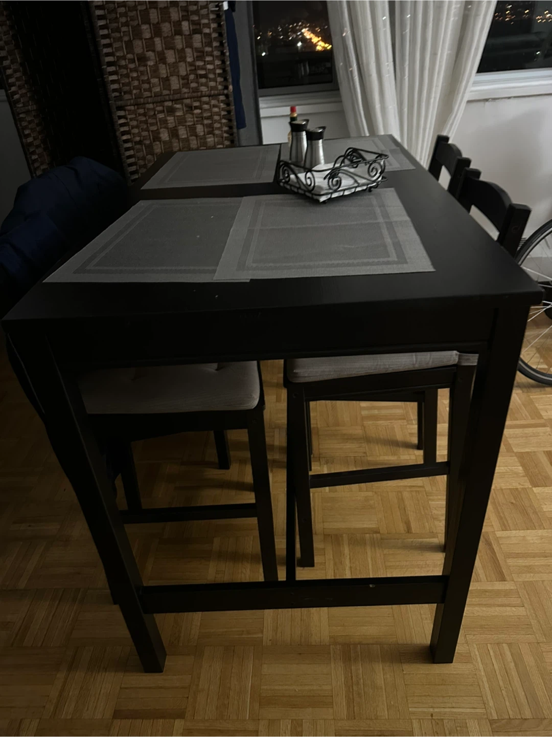 Black Dining Table with 4 Chairs - photo 3