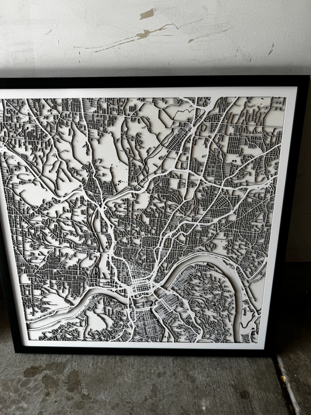 Framed 3D Paris Street Map - photo 2