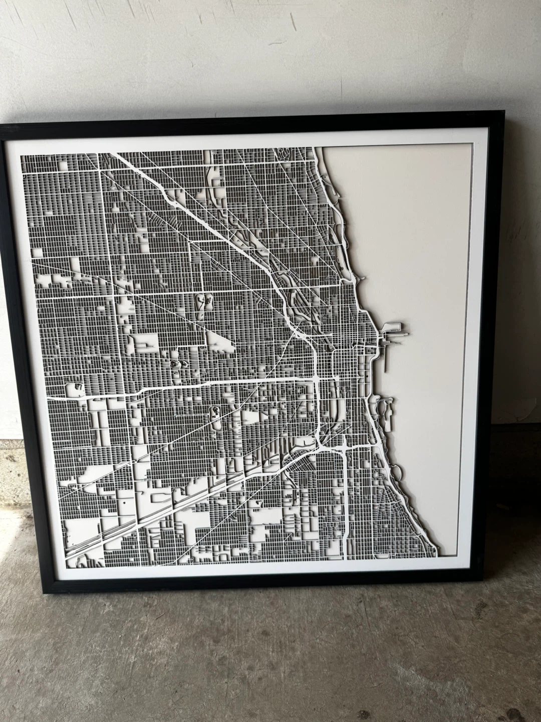 Framed Chicago City Map Art - photo 2