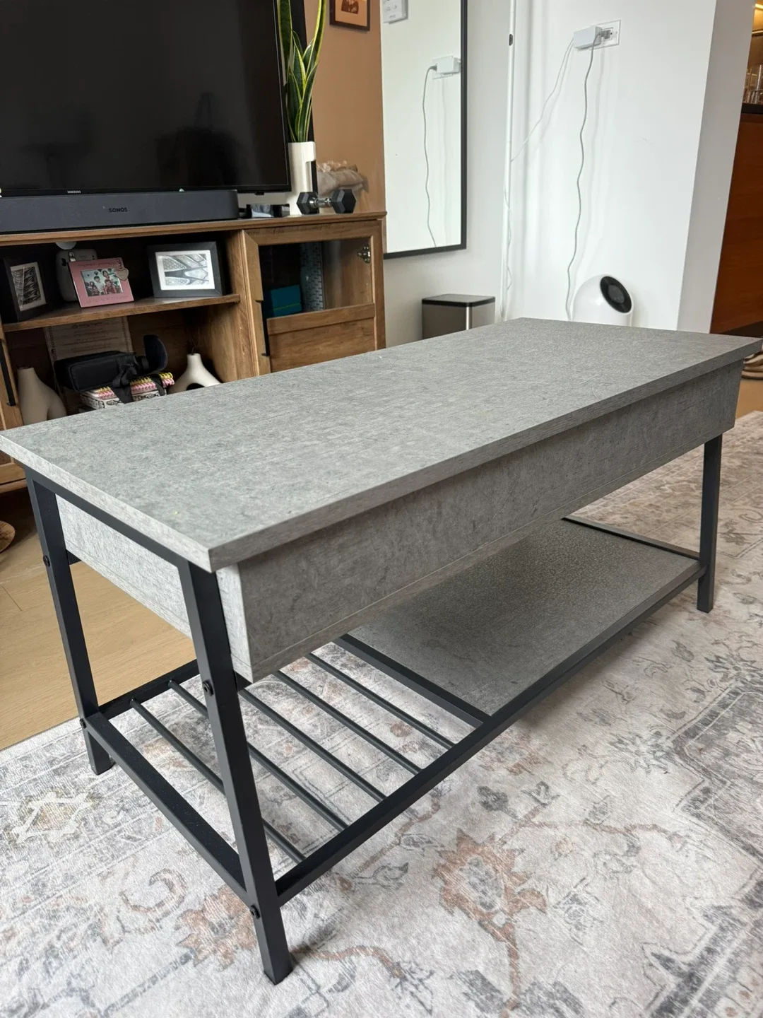 LIKE NEW Gray Lift Top Coffee Table image indicator(3)