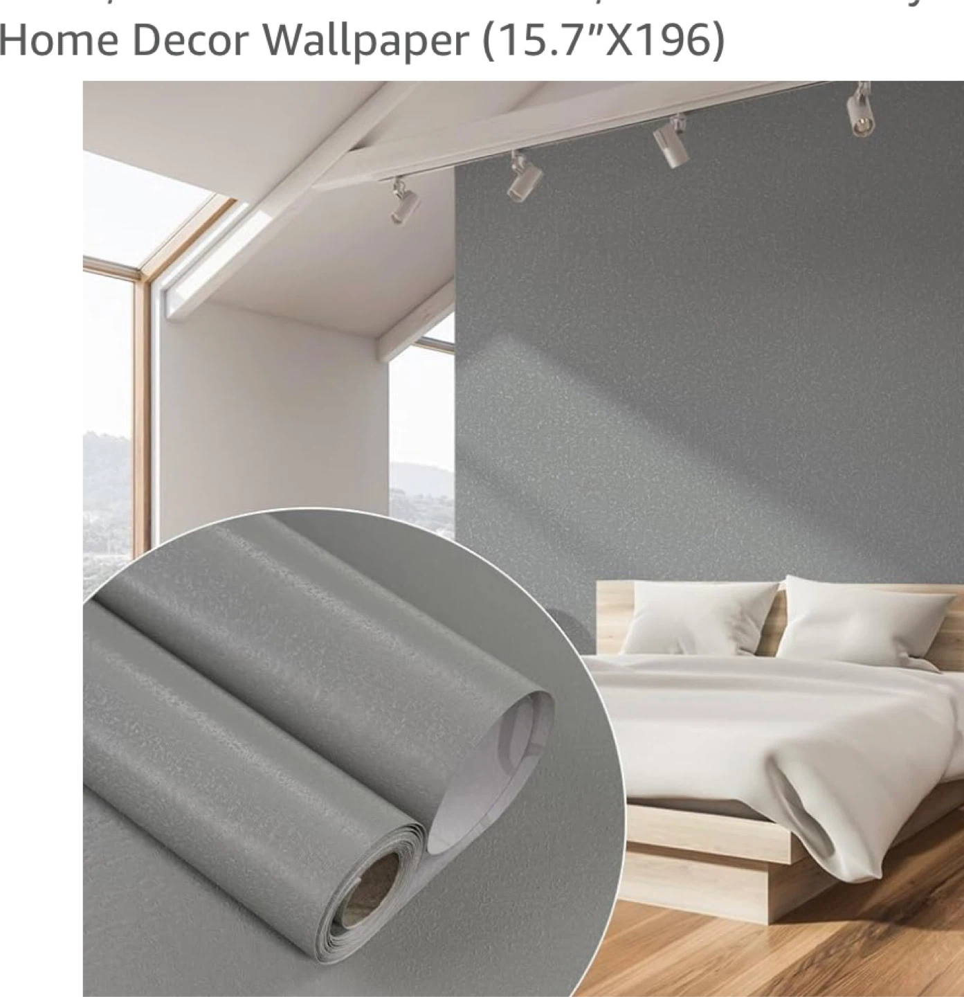 Grey Textured peel and stick Wallpaper