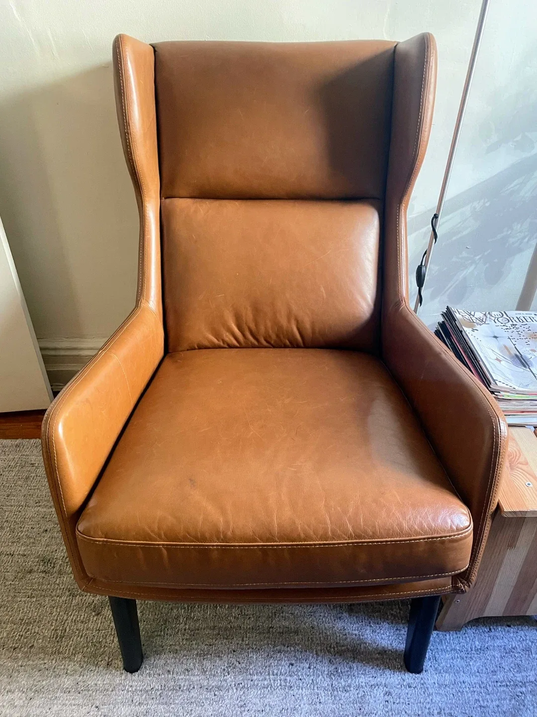 West Elm Ryder Leather Chair - great condition! image indicator(2)