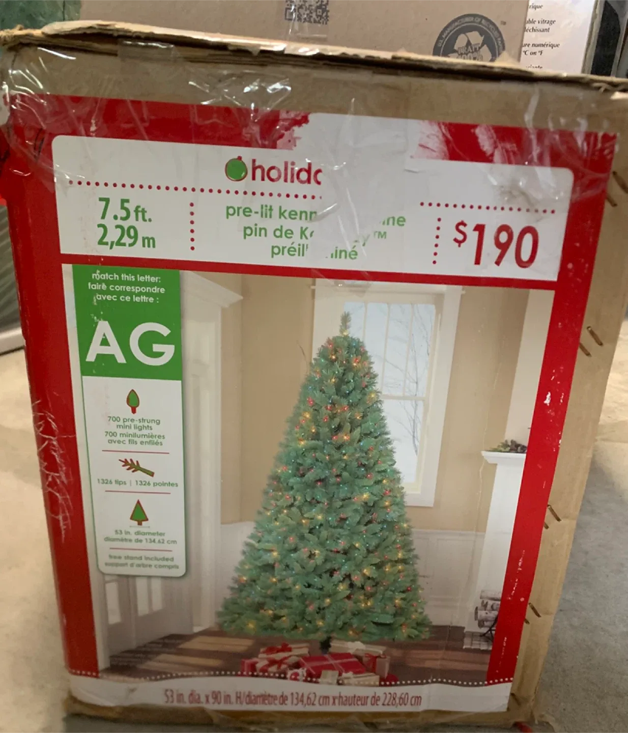 Holiday Time 7.5 ft Pre-Lit Kennedy Pine Tree image indicator(2)
