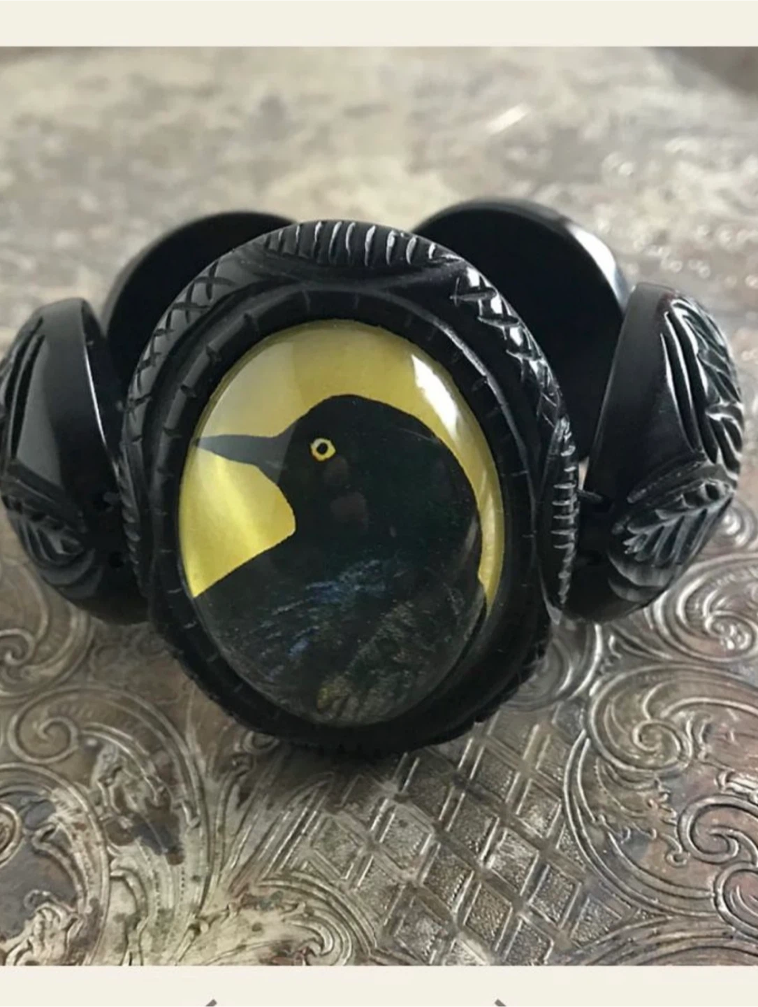 Halloween Owl Ring and Raven bracelet by hotcakes LA .