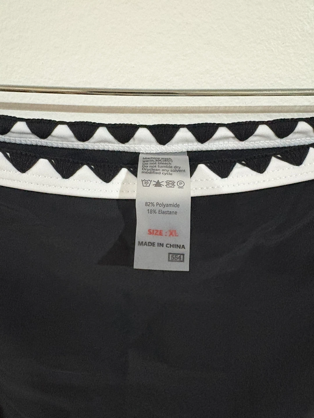 Black XL Bikini Bottom - 82% Polyamide, 18% Elastane - photo 2