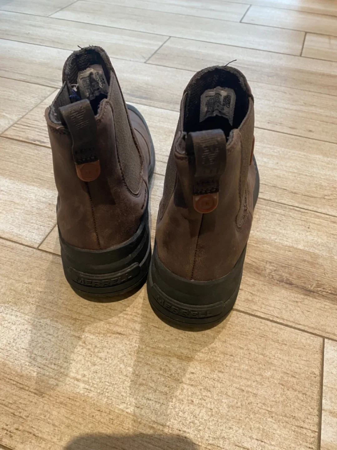 Merrell Brown Leather Chelsea Boots - Women's Size 7.5 image indicator(7)