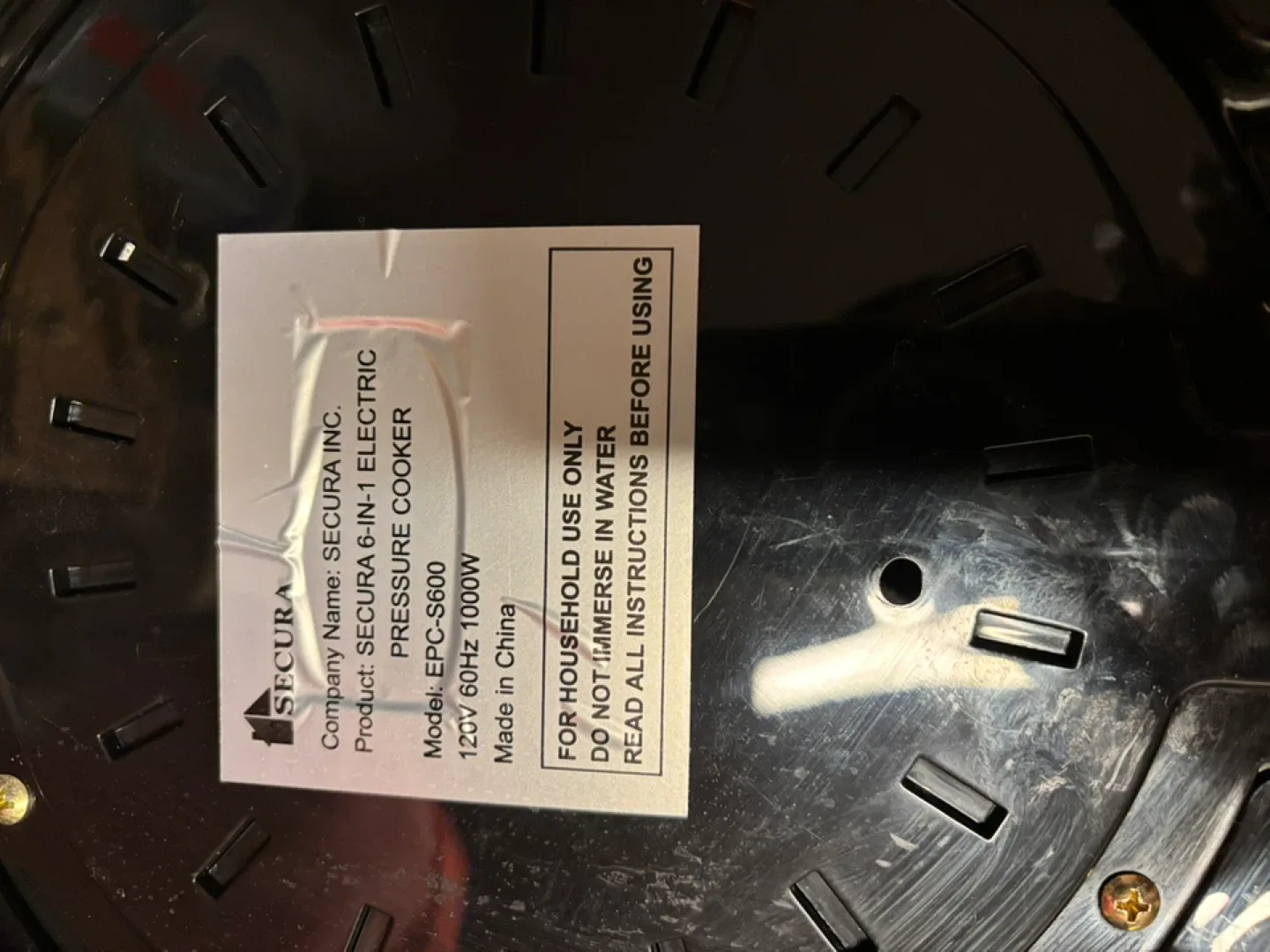 Secura 6-in-1 Electric Pressure Cooker EPC-S600 image indicator(2)