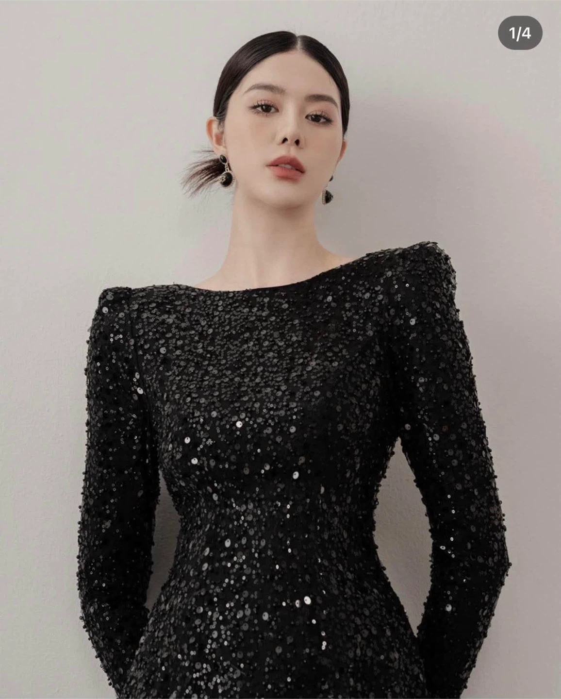 Sequin Mini Dress - Black - photo 2