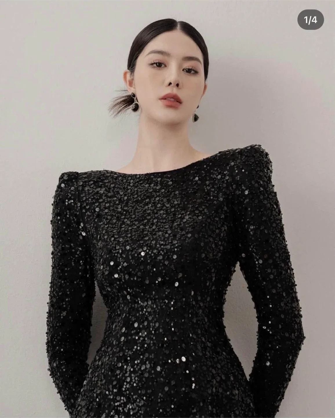 Sequin Mini Dress - Black image indicator(2)