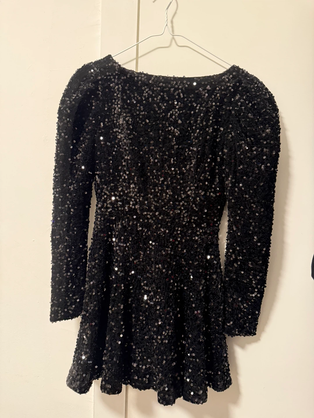 Sequin Mini Dress - Black - photo 4