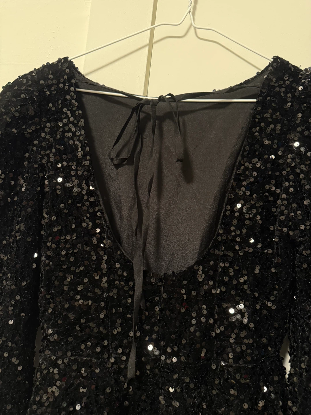 Sequin Mini Dress - Black - photo 5
